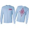 Pi Beta Phi World Famous Crest Long Sleeve T-Shirt(Light Blue)