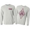 Pi Beta Phi World Famous Crest Long Sleeve T-Shirt(Light Grey)
