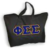 Greekgear Phi Sigma Sigma Lettered Tote Bag(Black)