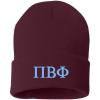 Greekgear Pi Beta Phi Greek Letter Knit Cap Maroon