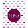 Greekgear Pi Beta Phi Hearts Fleece Blanket