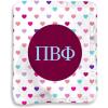 Greekgear Pi Beta Phi Hearts Sherpa Lap Blanket