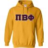 Greekgear Pi Beta Phi Lettered Hooded Sweatshirt(Athletic Gold)