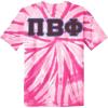 Greekgear Pi Beta Phi Lettered Tie-Dye T-Shirts(Pink)