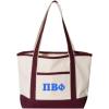 Greekgear Pi Beta Phi Sailing Tote Bag(Natural/ Maroon)