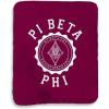 Greekgear Pi Beta Phi Seal Sherpa Lap Blanket Maroon