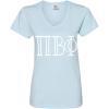 Greekgear Pi Beta Phi V-Neck T-Shirt(Chambray)