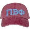 PI Beta Phi Lettered Premium Pastel Hat(Burgundy)