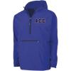 Phi Sigma Sigma Tackle Twill Lettered Pack N Go Pullover(Royal Blue)
