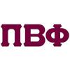 Pi Beta Phi Big Greek Letter Window Sticker Decal 4 Inches Maroon(Maroon)