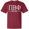 Pi Beta Phi Custom Greek Lettered Short Sleeve T-Shirt(Brick)