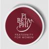 Pi Beta Phi Logo Round Decal Maroon(Maroon)
