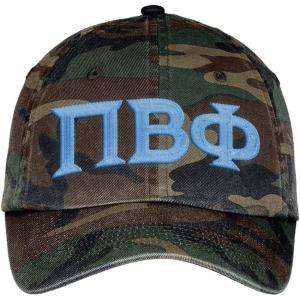 Greekgear PI Beta Phi Lettered Camouflage Hat Military Camo