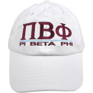 Greekgear PI Beta Phi World Famous Line Hat(White)
