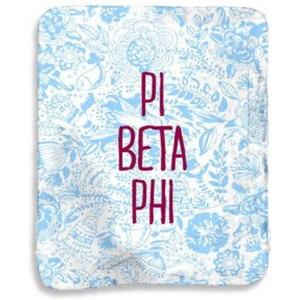 Greekgear Pi Beta Phi Floral Sherpa Lap Blanket