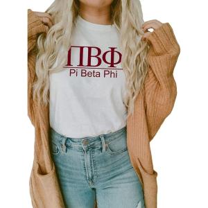 Greekgear Pi Beta Phi Heavyweight T-Shirt(White)
