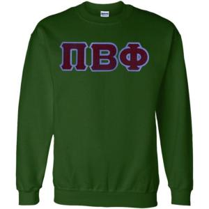 Greekgear Pi Beta Phi Lettered Crewneck(Forest Green)
