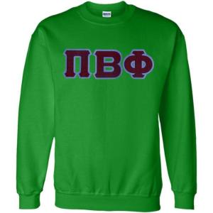 Greekgear Pi Beta Phi Lettered Crewneck(Irish Green)
