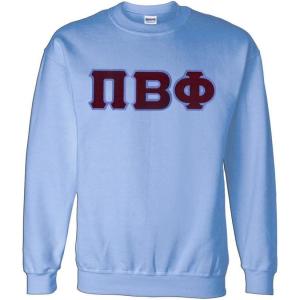 Greekgear Pi Beta Phi Lettered Crewneck(Light Blue)