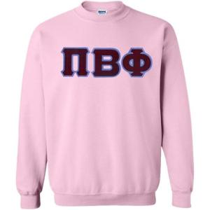 Greekgear Pi Beta Phi Lettered Crewneck(Light Pink)