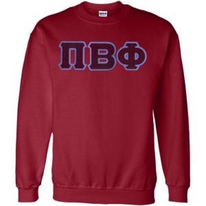 Greekgear Pi Beta Phi Lettered Crewneck(Maroon)