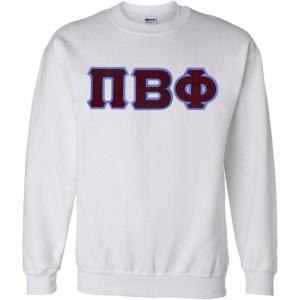 Greekgear Pi Beta Phi Lettered Crewneck(White)