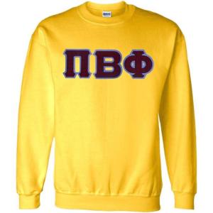 Greekgear Pi Beta Phi Lettered Crewneck(Yellow)