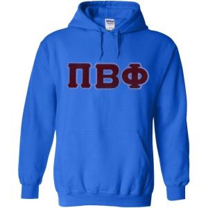 Greekgear Pi Beta Phi Lettered Hooded Sweatshirt(Royal Blue)