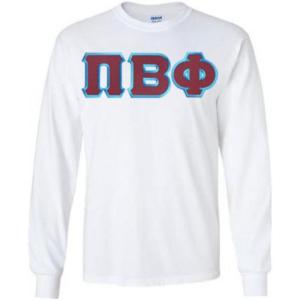 Greekgear Pi Beta Phi Lettered Long Sleeve Tee(White)