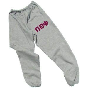 Greekgear Women’s Pi Beta Phi Lettered Thigh Sweatpants(Sports Grey)