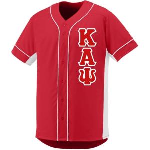 Kappa Alpha Psi Lettered Baseball Jersey(Scarlet/White)