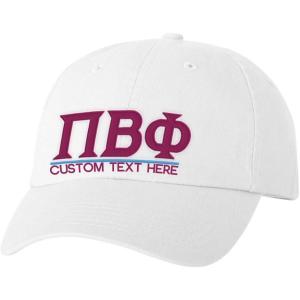 Personalized Pi Beta Phi Greek Line Hat(White)
