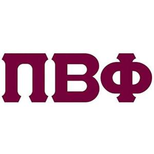 Pi Beta Phi Big Greek Letter Window Sticker Decal 4 Inches Maroon(Maroon)