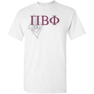 Pi Beta Phi Greek Crest T-Shirt(Light Grey)