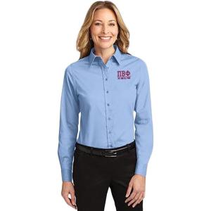 Pi Beta Phi Greek Letter Oxford(Light Blue/Light Stone)