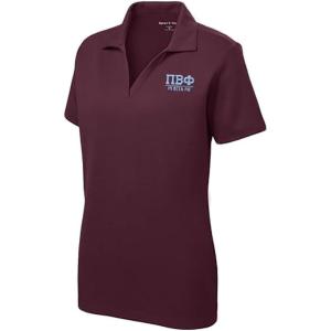 Pi Beta Phi Greek Letter Polo Shirts(Maroon)