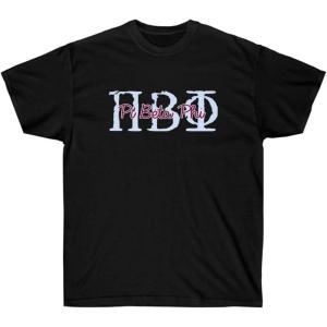 Pi Beta Phi Greek Type Cotton Tee(Black)