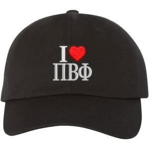 Pi Beta Phi I Love Hat Black