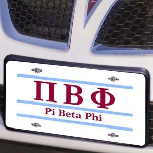 Pi Beta Phi Lettered Lines License Cover