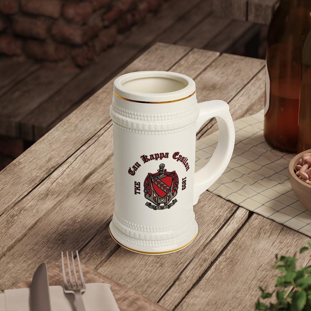 imageGreekgear Tau Kappa Epsilon TKE Collectors Crest amp Year Ceramic Stein Tankard