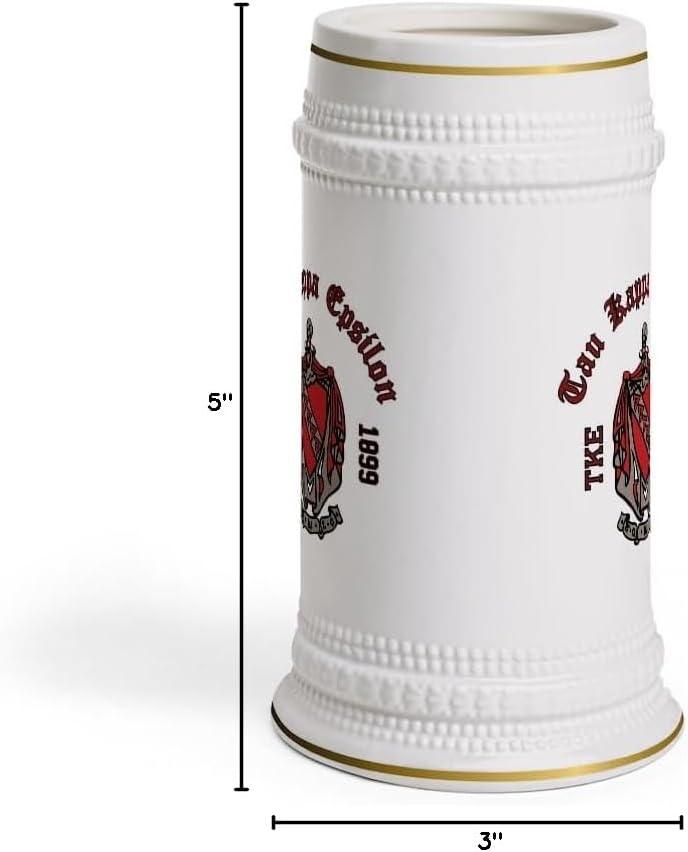 imageGreekgear Tau Kappa Epsilon TKE Collectors Crest amp Year Ceramic Stein Tankard