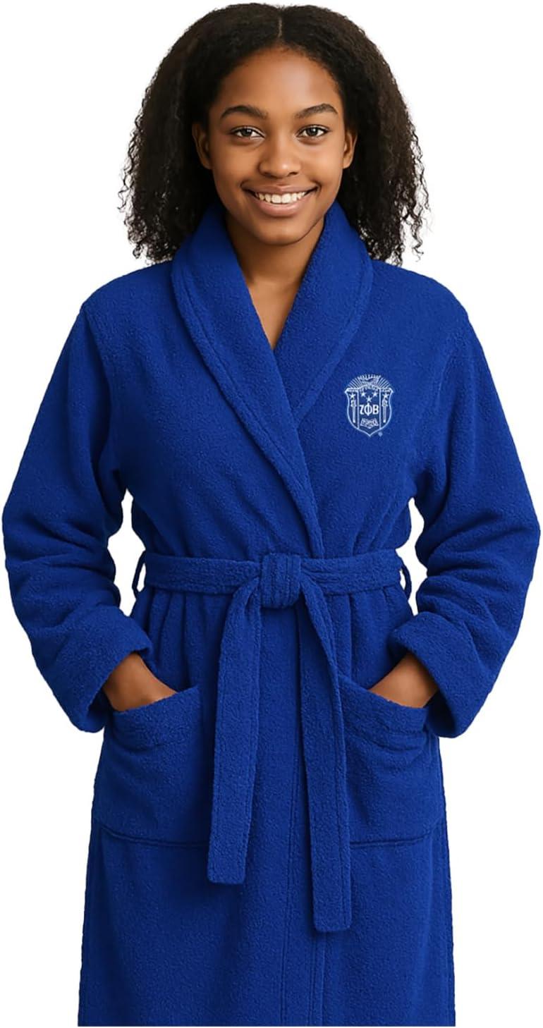 imageGreekgear Zeta Phi Beta Crest Bathrobe