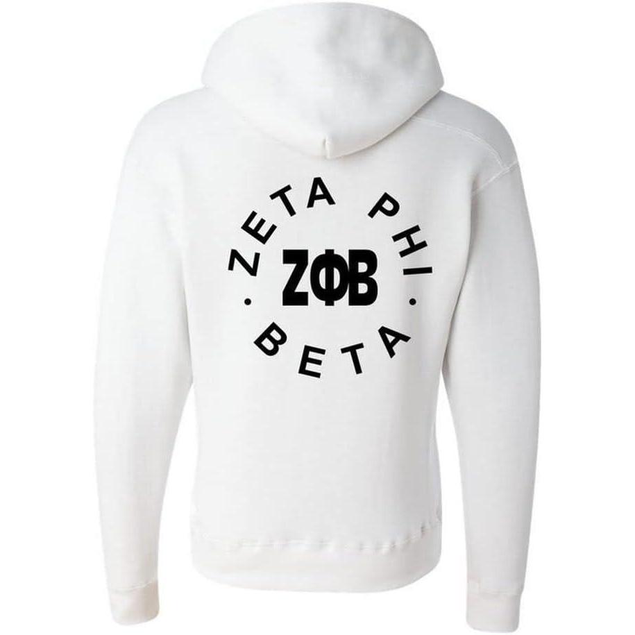 imageGreekgear Zeta Phi Beta Circle HoodieWhite