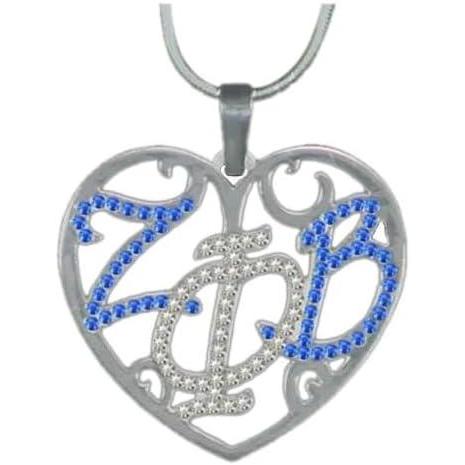 imageGreekgear Zeta Phi Beta Color Heart Necklace