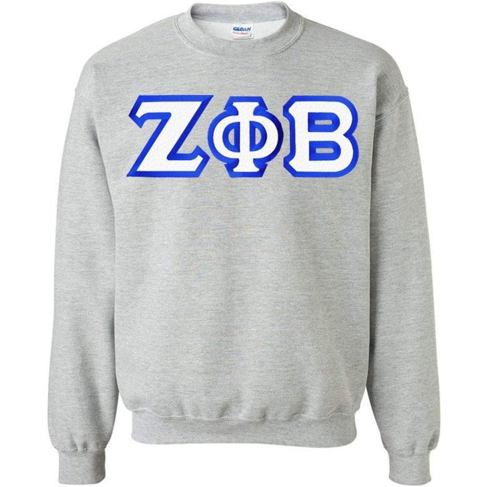 imageGreekgear Zeta Phi Beta Custom Twill SweatshirtSports Grey
