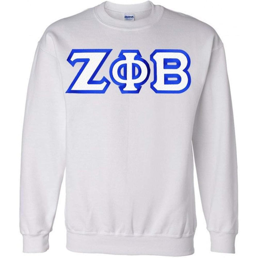 imageGreekgear Zeta Phi Beta Custom Twill SweatshirtWhite
