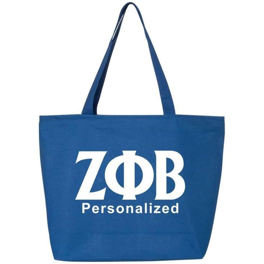 imageGreekgear Zeta Phi Beta Design Your Own Tote Bag Royal Blue