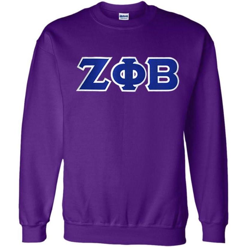 imageGreekgear Zeta Phi Beta Lettered CrewneckPurple