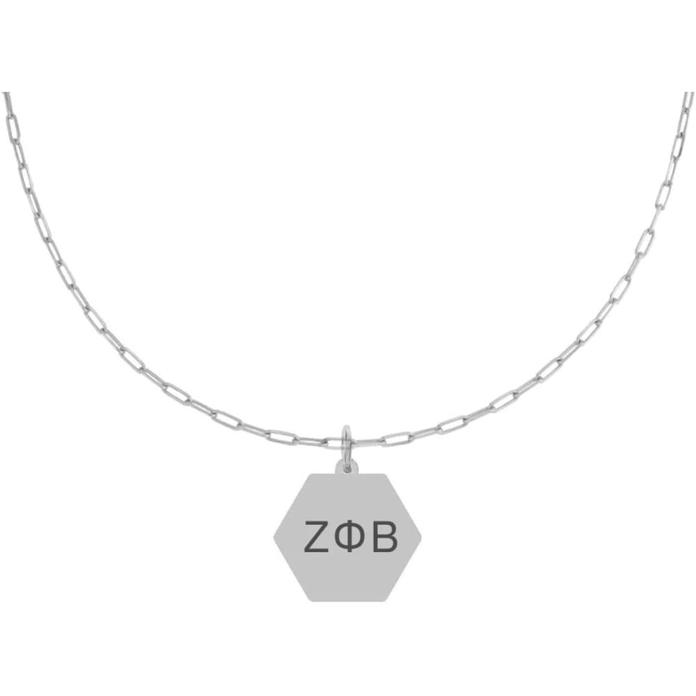 imageGreekgear Zeta Phi Beta Paperclip Necklaces
