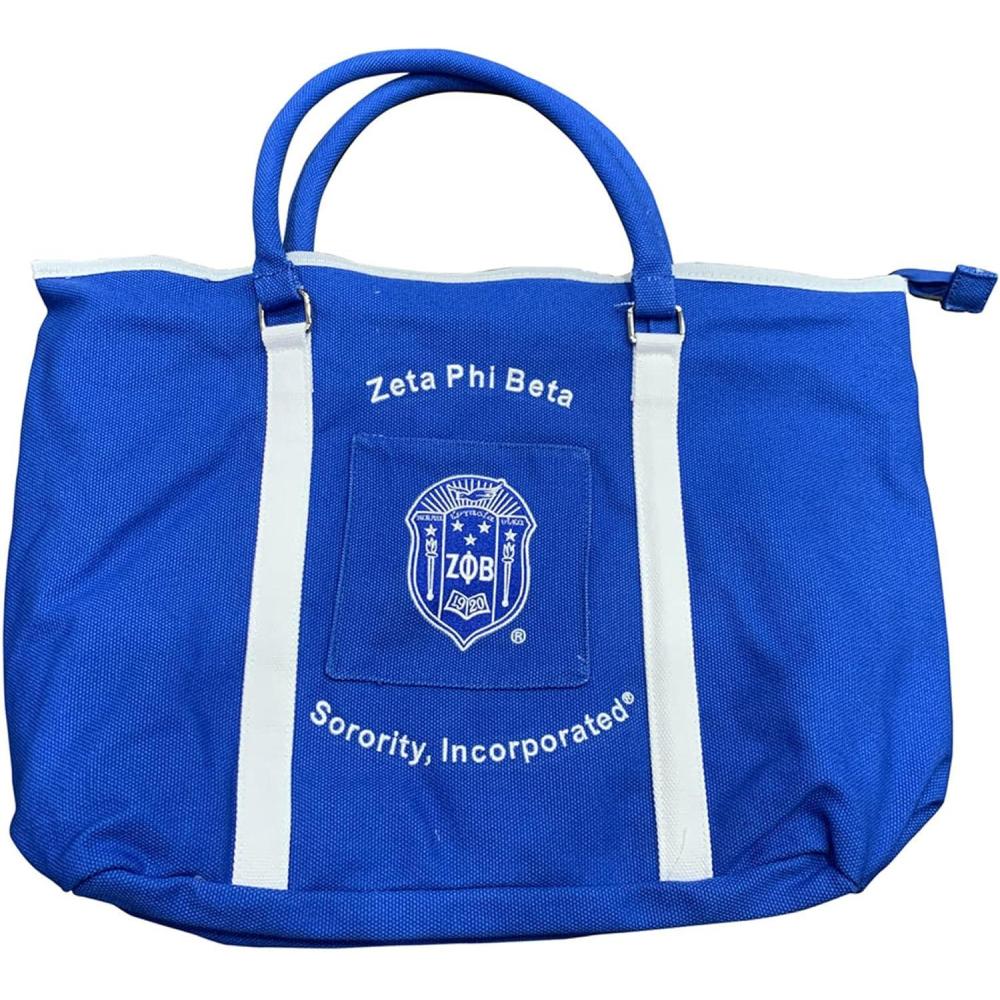 imageGreekgear Zeta Phi Beta Shield Canvas Tote Bag